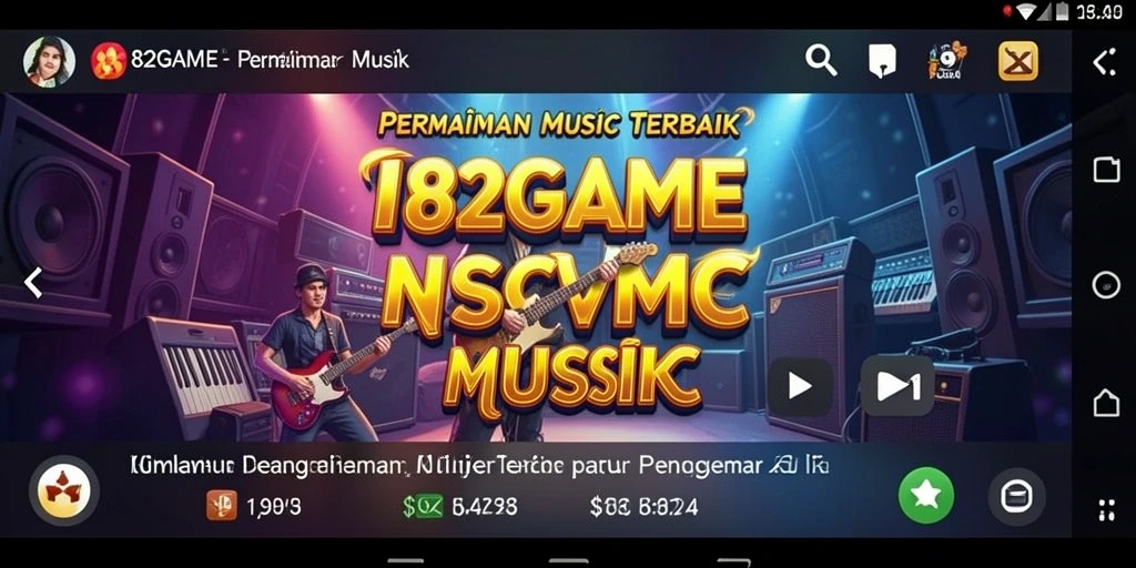 Tampilan gameplay 182GAME dengan berbagai pilihan lagu yang menarik.