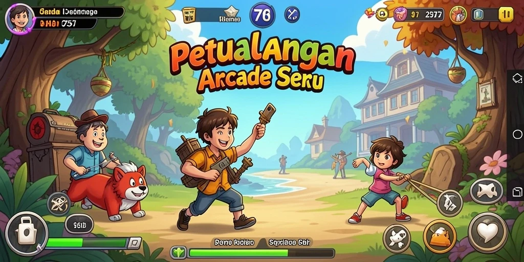 Tampilan gameplay seru di 2757 dengan berbagai tantangan.