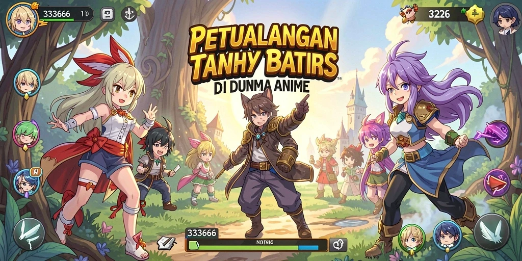 Gameplay menarik dalam dunia anime yang penuh warna.