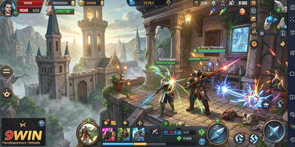 Tampilan gameplay menakjubkan dari 9WIN dengan aksi Tower Defense yang seru.