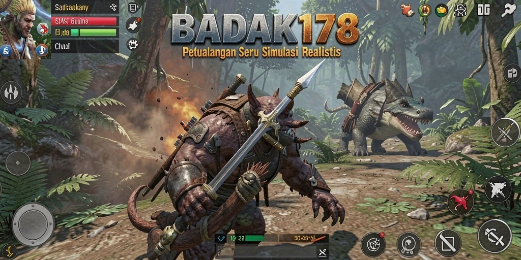 Tampilan gameplay menarik dari BADAK178 yang menunjukkan simulasi realistis.