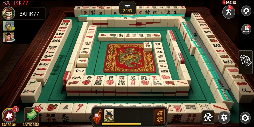 Tampilan gameplay seru dan menantang di BATIK77 Mahjong.