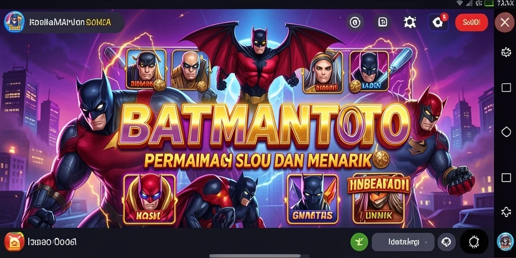 Tampilan menarik dari gameplay Slot BATMANTOTO yang mendebarkan.