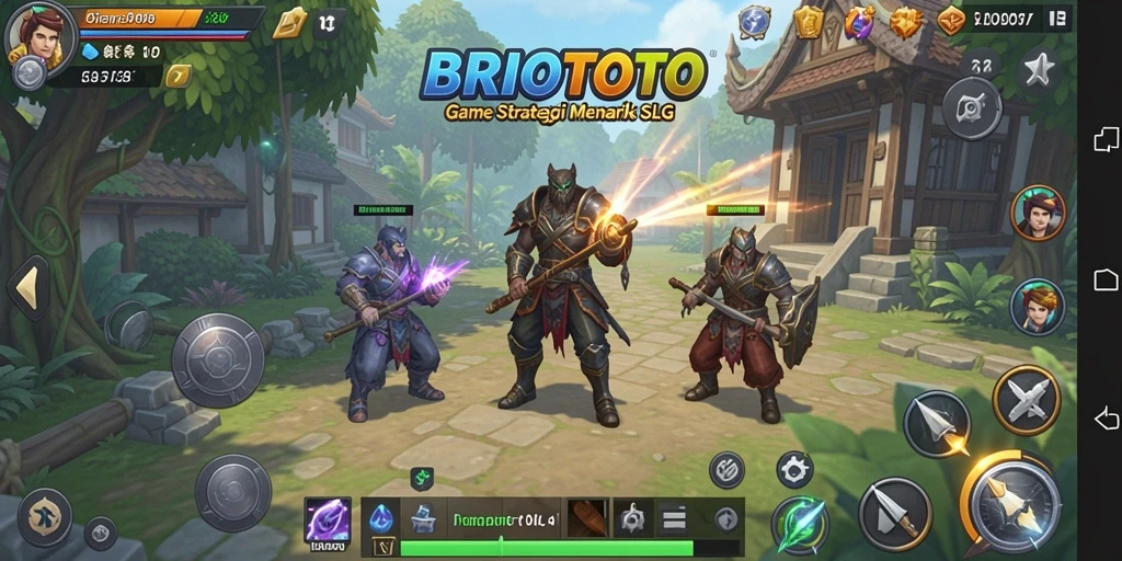 Tampilan gameplay strategis dalam BRIOTOTO yang menantang.