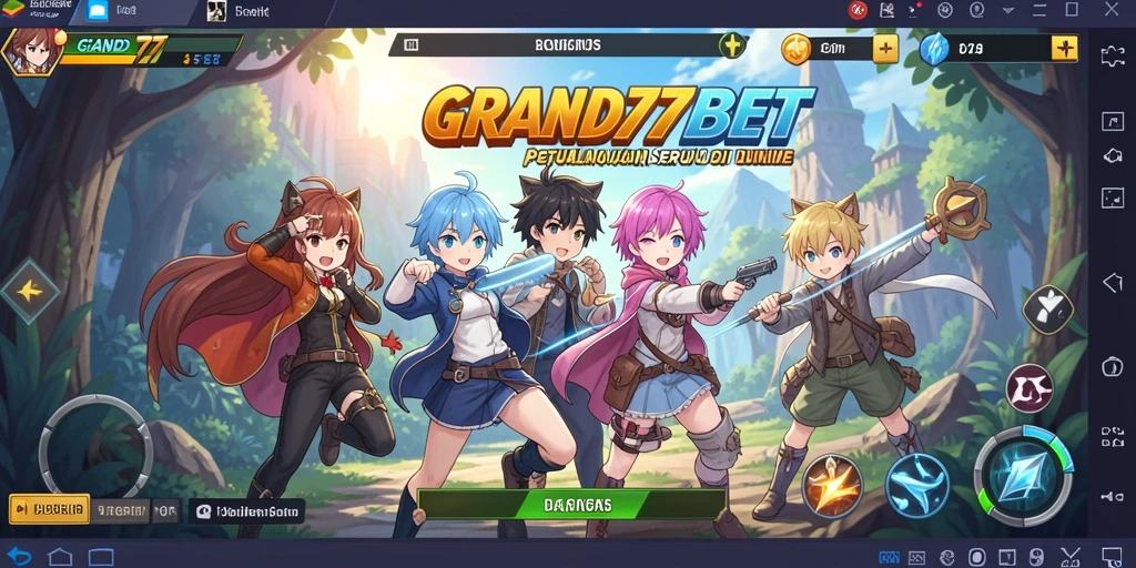 Screenshot gameplay menarik dari <strong>GRAND77BET</strong> menunjukkan aksi karakter Anime.