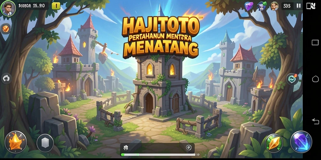 Tampilan gameplay menara dalam HAJITOTO yang penuh aksi.