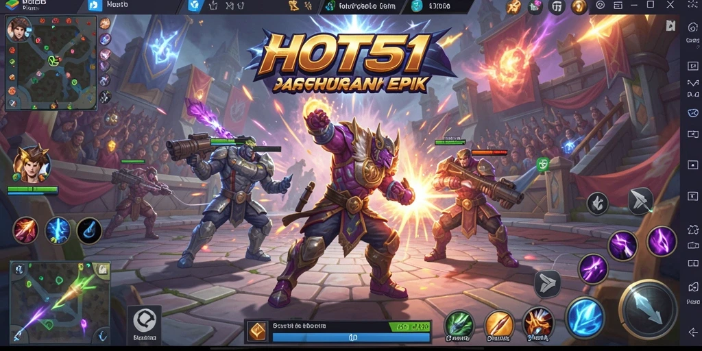 Gameplay seru di arena pertempuran HOT51 yang penuh strategi.