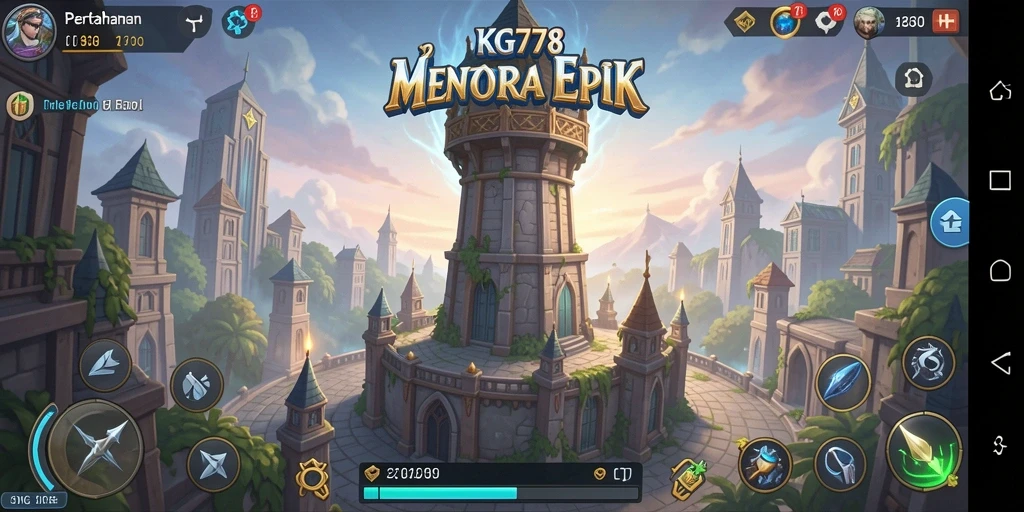 Screenshot menampilkan aksi menegangkan dari permainan Tower Defense.