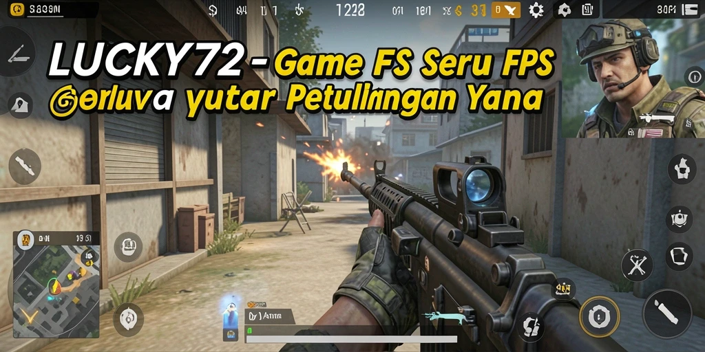 Screenshot gameplay LUCKY72 menampilkan aksi menembak yang mendebarkan.