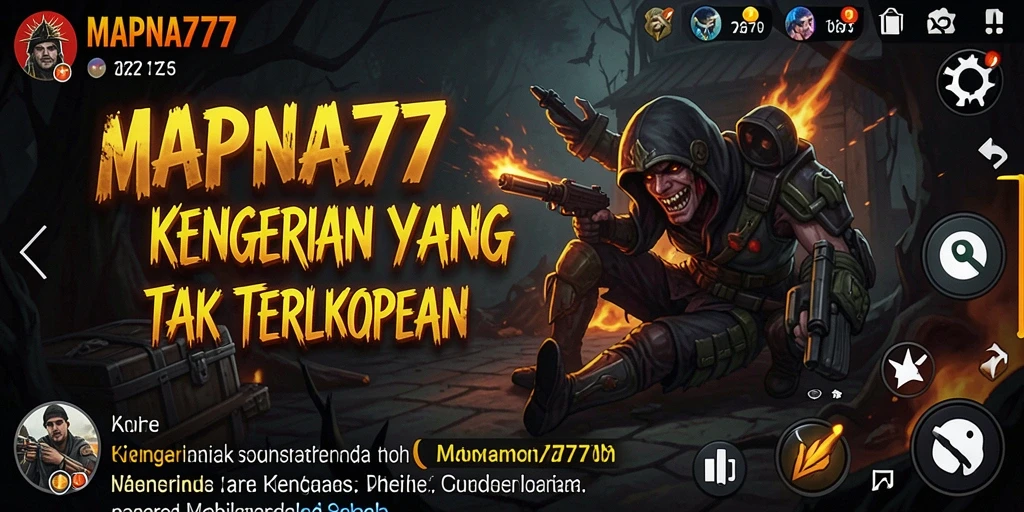Tangkapan layar gameplay MAPNA777 menunjukkan atmosfer mencekam dan elemen horror yang intens.