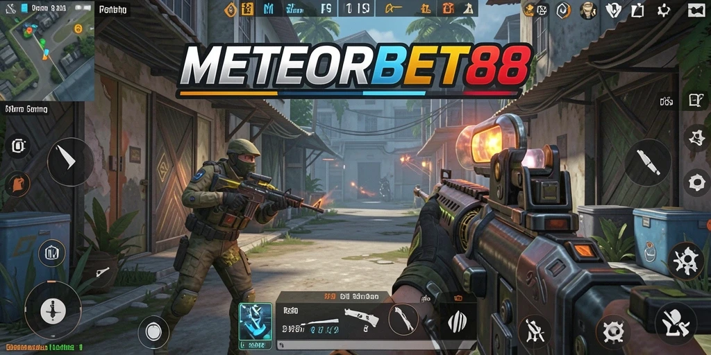 Screenshot gameplay yang menampilkan aksi mendebarkan di METEORBET88.
