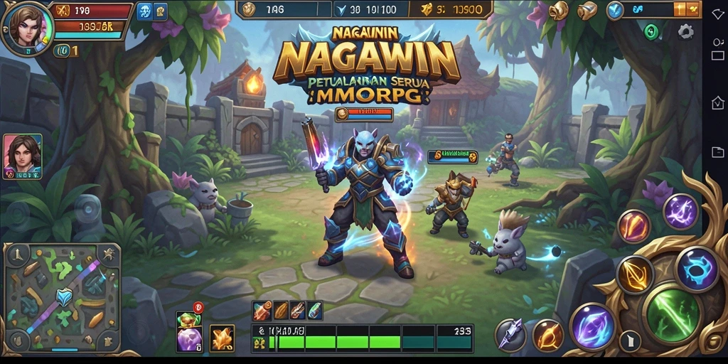 Tampilan gameplay NAGAWIN yang menarik dalam dunia MMORPG