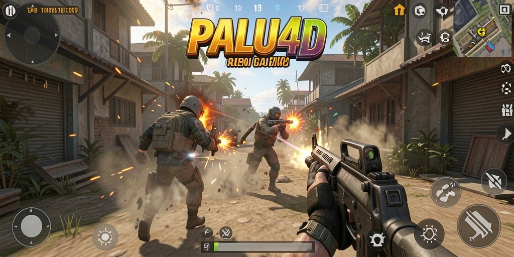 Screenshot gameplay PALU4D yang menunjukkan pertempuran seru antar pemain.