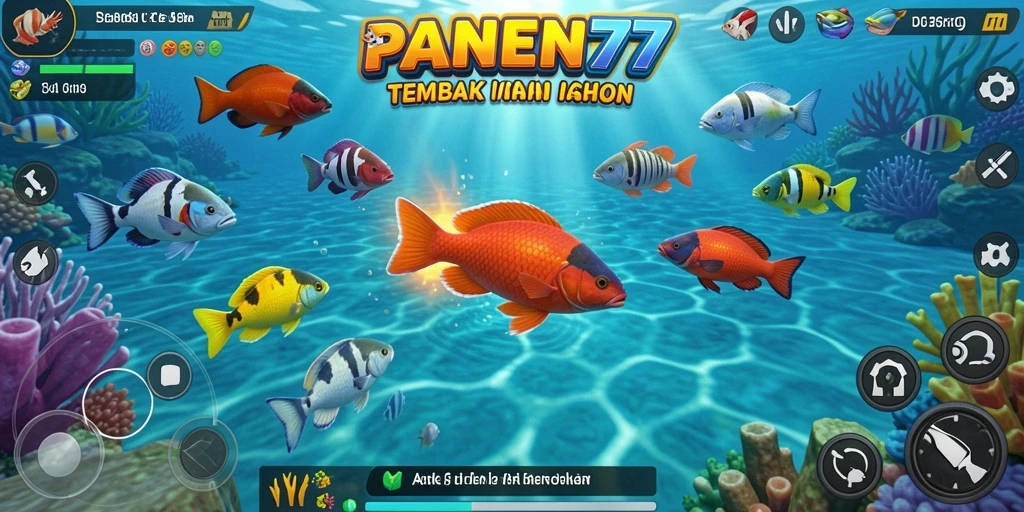 Tampilan seru saat bermain Tembak Ikan di PANEN77.