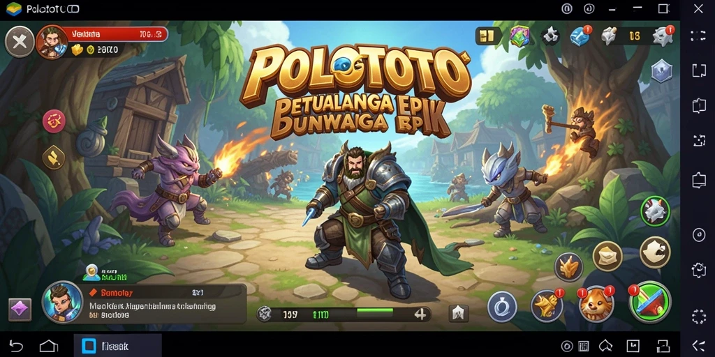 Tampilan gameplay seru dalam game RPG POLOTOTO.