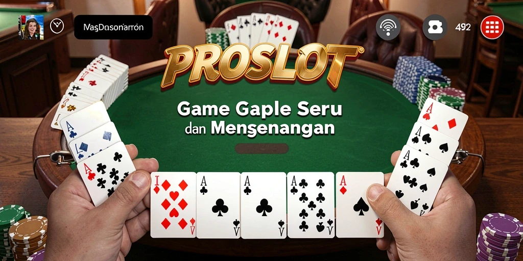 Tampilan gameplay seru Gaple di PROSLOT yang menarik.