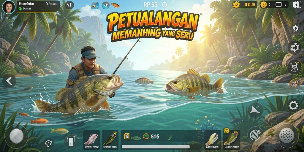 Tangkapan ikan yang menakjubkan dalam gameplay RP55.