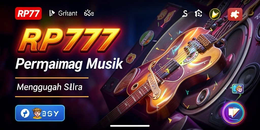Screenshot menunjukkan gameplay seru RP777 dengan aksi musik interaktif.