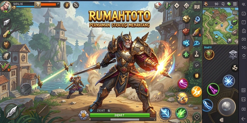 Tangkapan layar RUMAHTOTO menunjukkan gameplay yang seru dan penuh strategi.