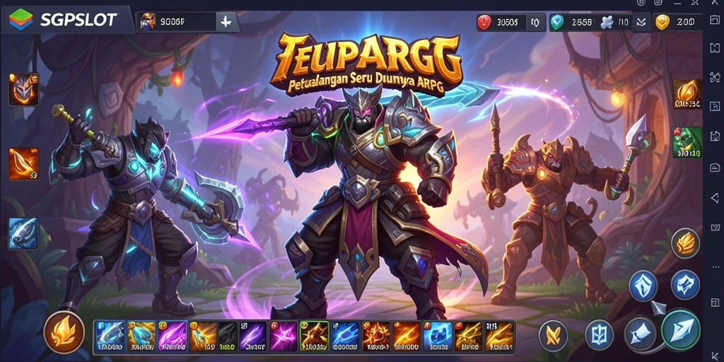 Screenshot gameplay SRPG dengan karakter bertarung di dunia fantasi.