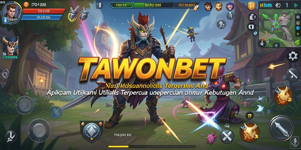 Screenshot utama TAWONBET menunjukkan semua fitur utilitas dalam satu layar.