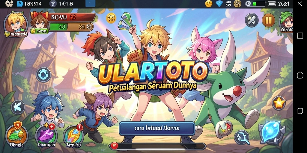 Gameplay ULARTOTO yang menampilkan karakter Anime yang menawan.