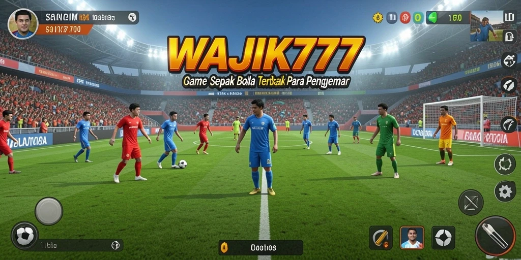 Tampilan gameplay menarik dari WAJIK777 yang penuh aksi sepak bola.
